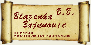 Blaženka Bajunović vizit kartica